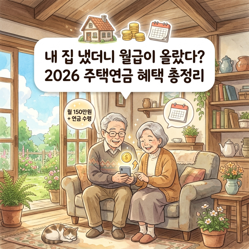 2026년 주택연금 가입 조건 및 공시지가 상향에 따른 월 수령액 변화 분석