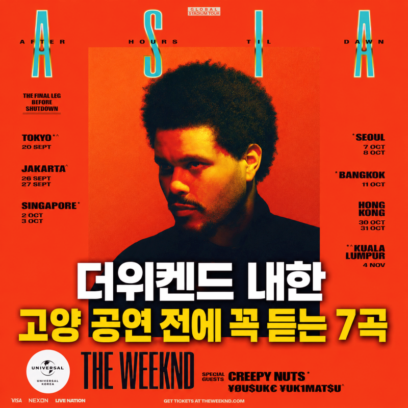 더위켄드 내한 공연 전에 꼭 들어야 할 대표곡 7선