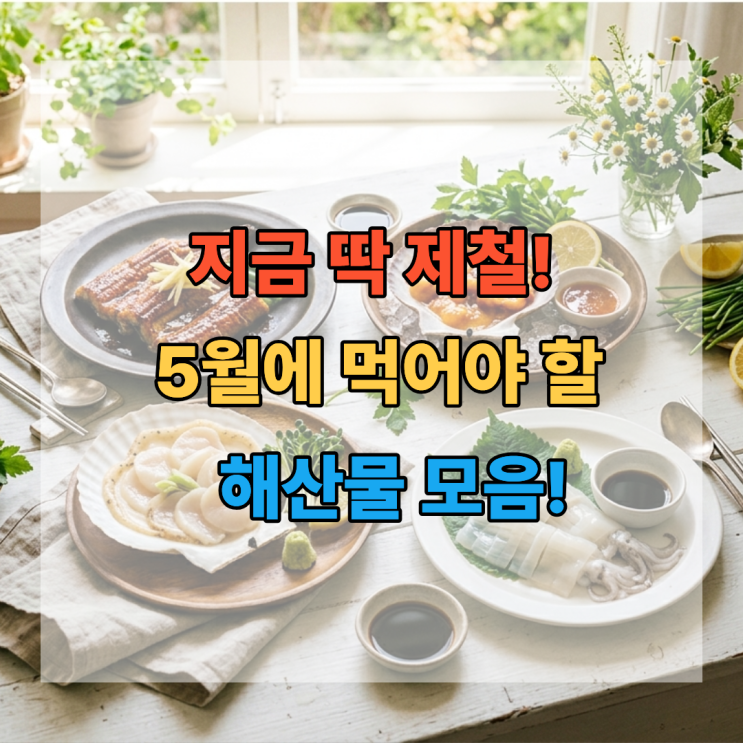  지금 딱 제철 5월에 꼭 먹어야 할 해산물 모음