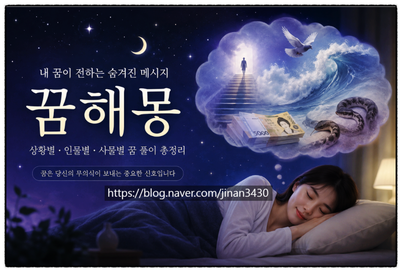 꿈해몽 - 많이 꾸는 꿈 무료로 풀이 해드렸어요!
