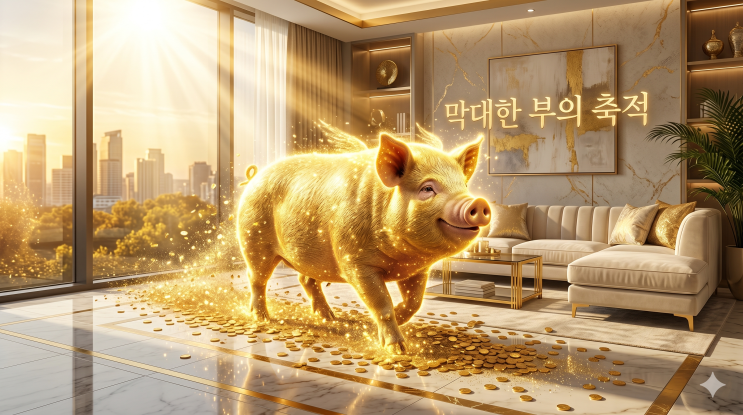  돼지 꿈 해몽, 거대한 황금 돼지가 방 안으로 들어왔다면 오늘 당장 로또방으로 가십시오 (초대형 횡재수)