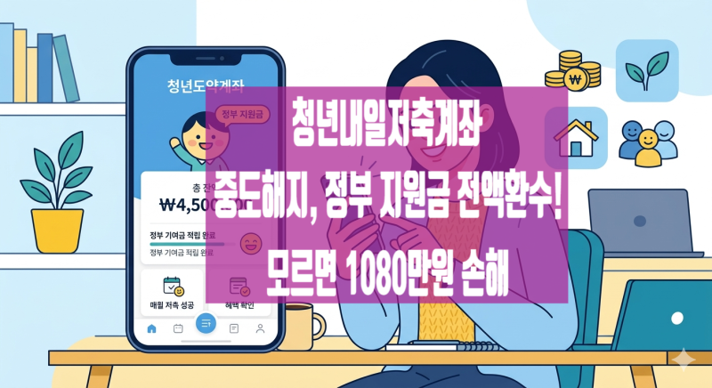 청년내일저축계좌 중도 해지 전 반드시 확인할 5가지 - 모르면 1,080만원 손해!