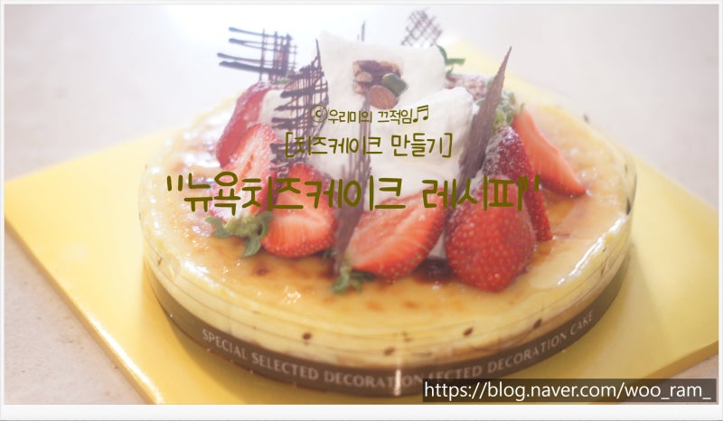 꾸덕하고 진한 뉴욕치즈케이크 만들기 _ 카페 창업 뉴욕치즈케이크 레시피