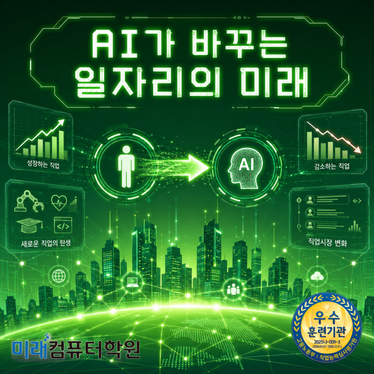  AI 자동화가 시작된 대한민국 취업시장｜앞으로 사라지는 직업과 새롭게 뜨는 미래 유망직업 총정리, 고용시장 변화 현실화