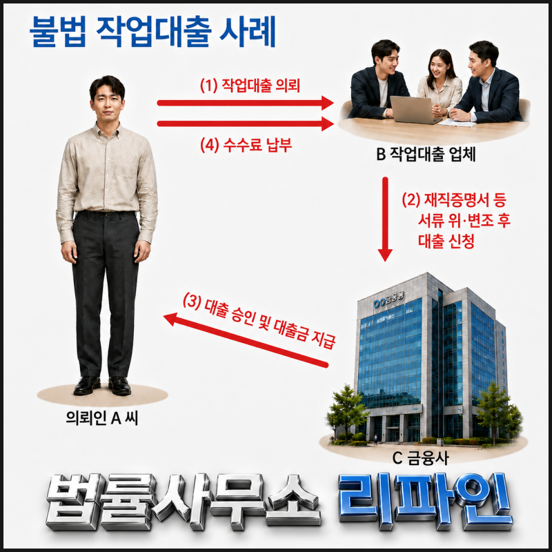 작업대출 브로커가 시켜서 허위서류를 제출했다면 처벌될까?