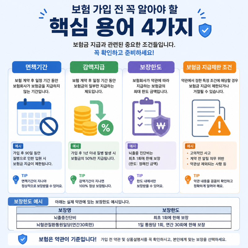 면책기간과 감액 뜻 쉽게 이해하는 보험 핵심 용어 정리