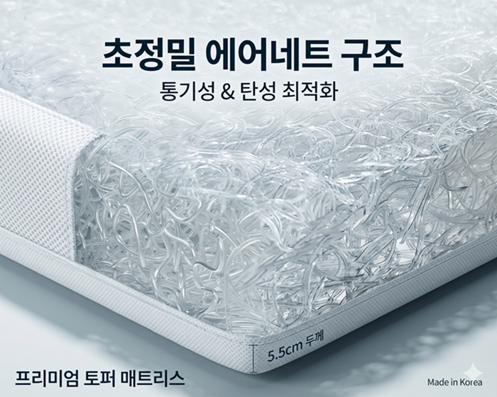 에어네트 토퍼 매트리스 여름철 쾌적한 숙면을 위한 완벽한 선택