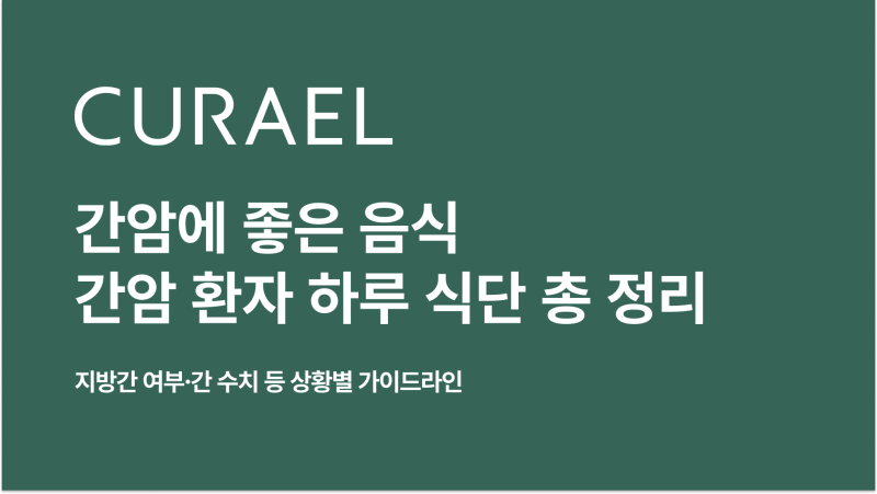 간암에 좋은 음식: 약사가 알려주는 항암 식단 실전 기준