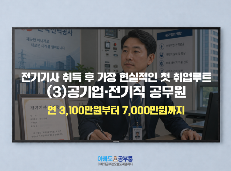 전기기사 취득 후 가장 현실적인 첫 취업 루트(3) 공기업·전기직 공무원