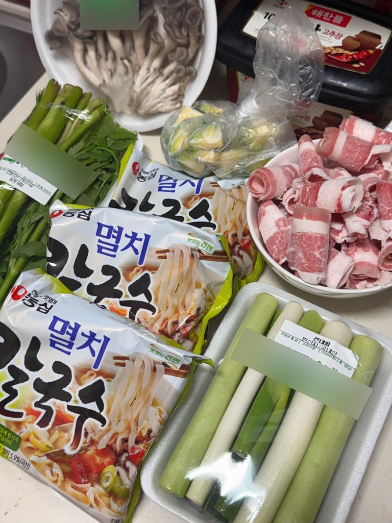 [ 간편 등촌 칼국수 ] 릴스 레시피로 등촌 칼국수 만들어 보기 & 후기