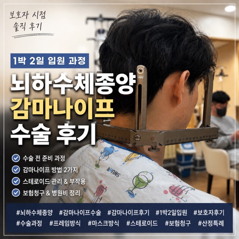 뇌하수체종양 감마나이프 후기, 수술 과정부터 보험청구까지 정리