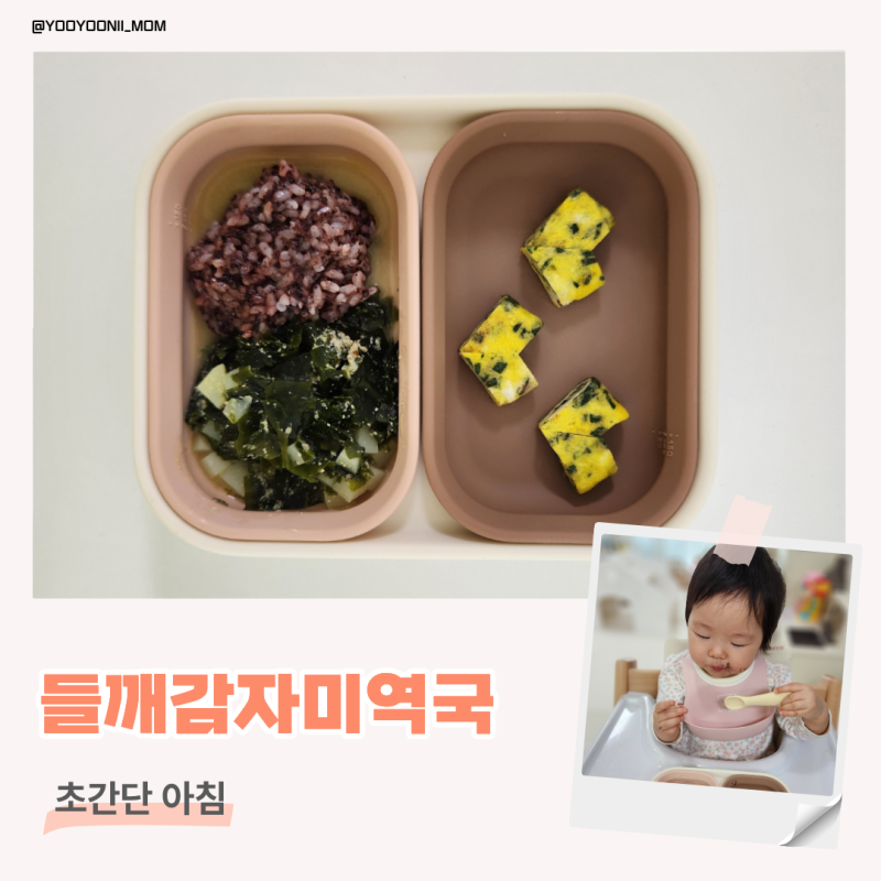 [14개월 아침밥 #3] 돌아기 들깨 감자미역국 감자요리 레시피