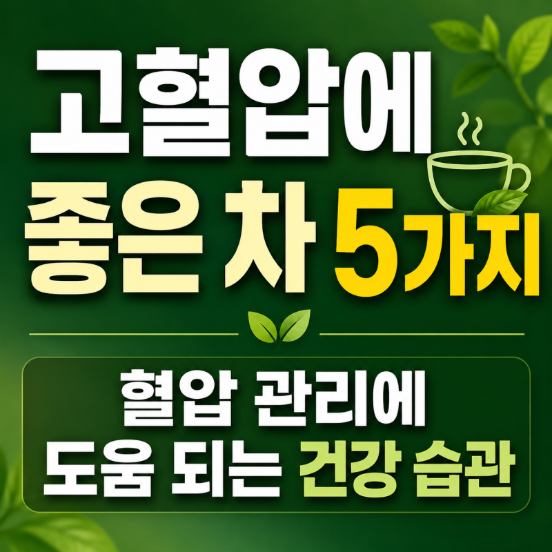 고혈압에 좋은 차 5가지, 혈압 관리에 도움 되는 건강 습관