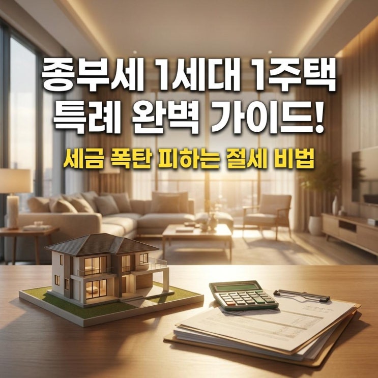  종부세 1세대 1주택 특례 완벽 가이드! 세금 폭탄 피하는 절세 비법