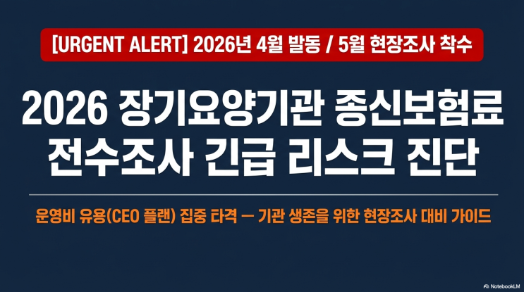  장기요양기관 종신보험 전수 조사 착수-운영비 유용 의혹, 지금 알아야 할 모든 것