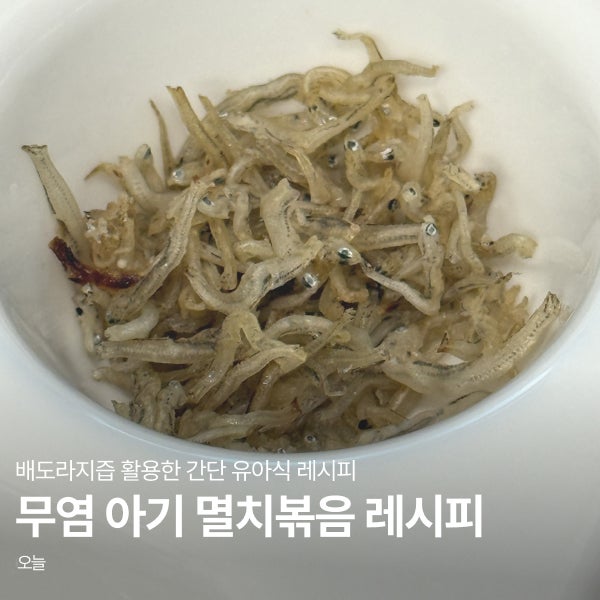 아기 멸치볶음 레시피, 배도라지즙 활용한 무염 유아식 레시피