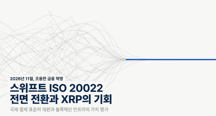  스위프트 구형 시스템 2026년 11월 종료 확정, XRP 리플이 국제 결제 표준을 대체할 수 있는가