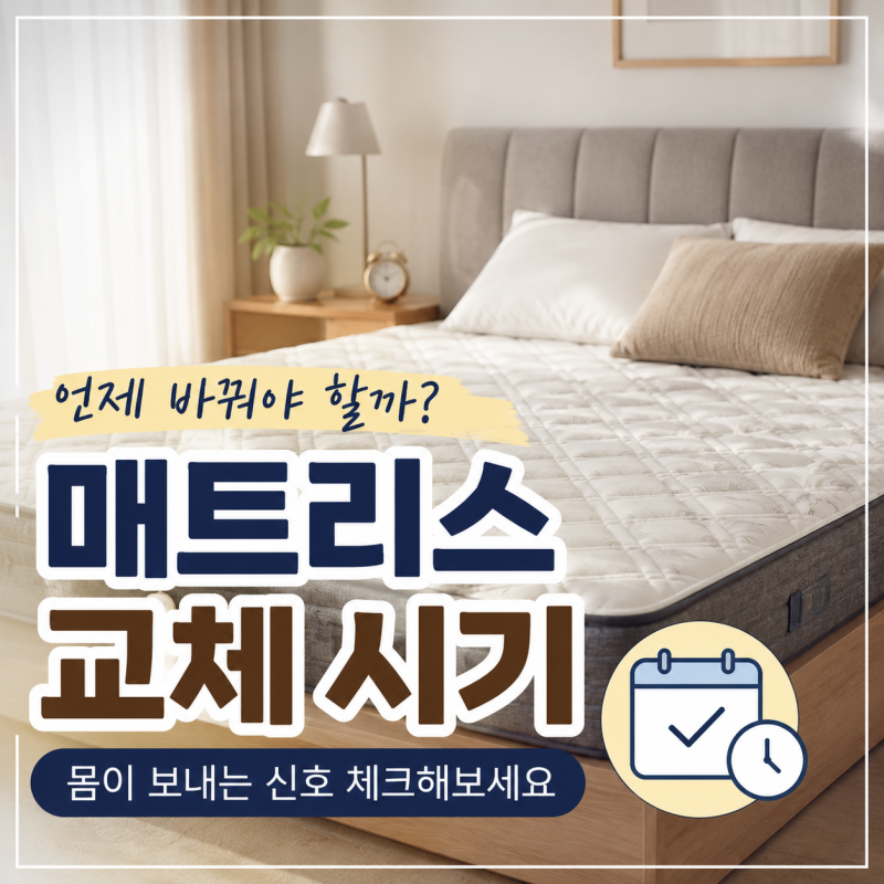 침대 매트리스 교체 주기 허리 불편함 느껴진다면 확인해보세요