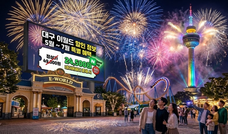 대구 이월드 할인 5월 6월 7월 네이버페이 50% 혜택 총정리 (최신)