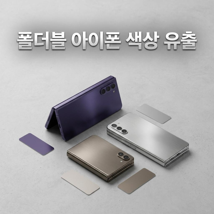  폴더블 아이폰 색상 유출 애플 첫 폴더폰 컬러 제한되나