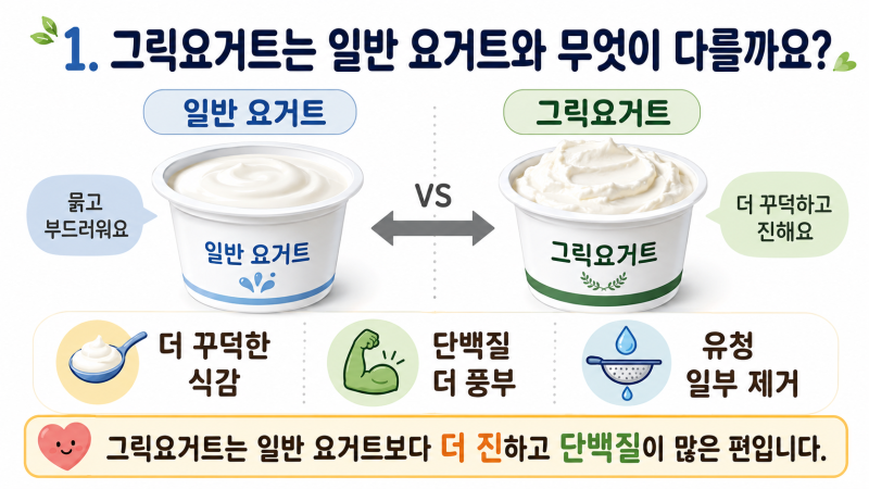 그릭요거트 효능 총정리: 단백질, 장 건강, 유당불내증 대안등등....