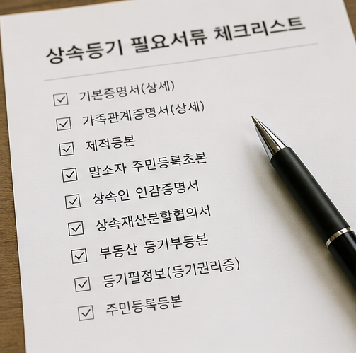  인천 상속등기 필요서류 총정리｜미추홀구·주안에서 상속등기를 준비하신다면 꼭 확인하세요
