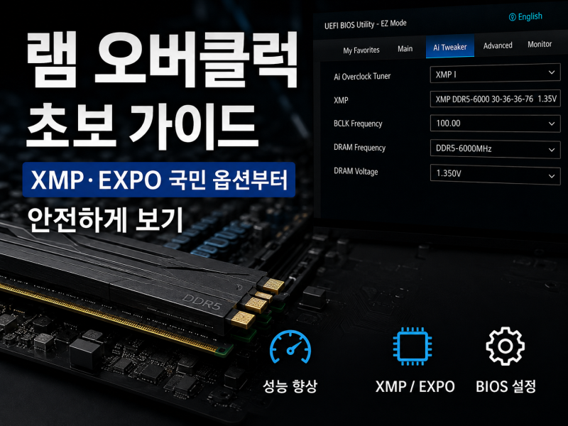 램 오버클럭 초보 가이드┃XMP·EXPO 국민 옵션부터 안전하게 보기