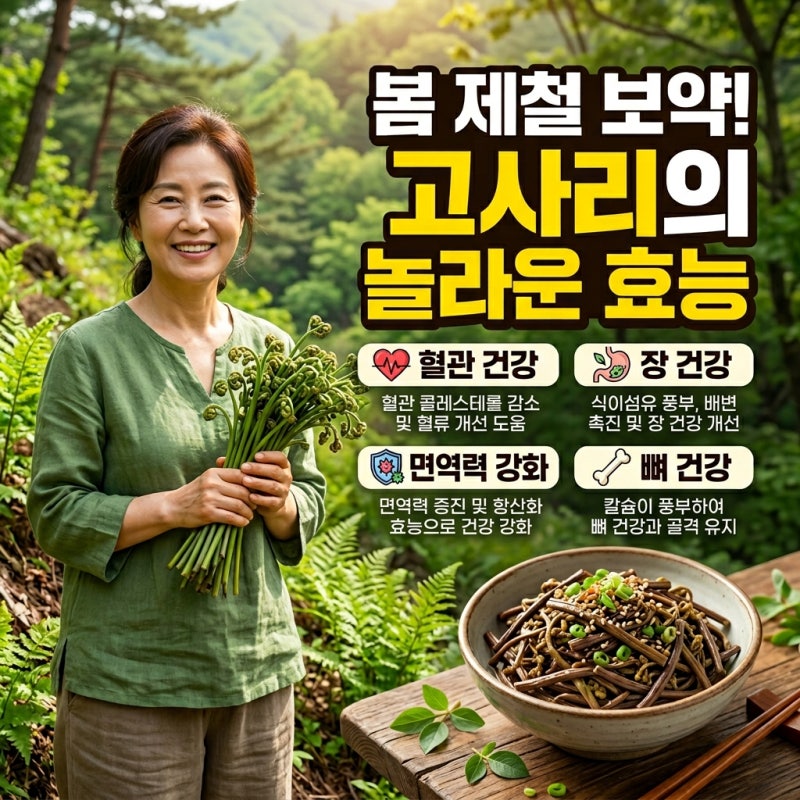 봄나물의 대표 주자, 고사리 효능 제철에 챙겨요