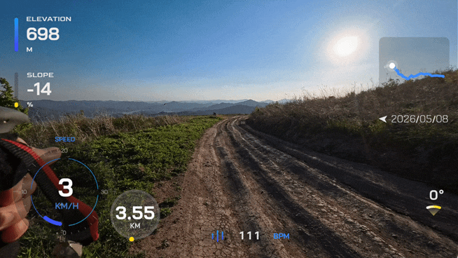 Insta360에서 Garmin GPS 데이터를 불러와 속도계 넣는 방법