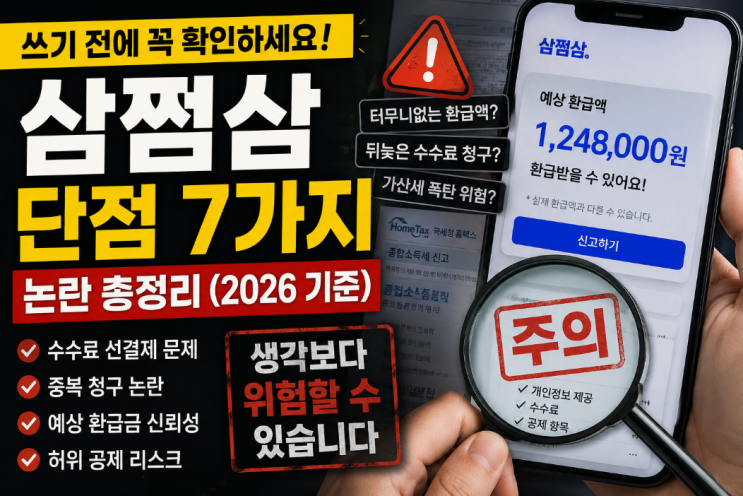  삼쩜삼 논란 총정리｜세금 환급 플랫폼 믿어도 될까