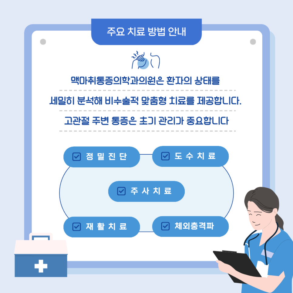 여의도 고관절통증 원인과 비수술적 관리 방법 프롤로테라피 주사치료 알아보기