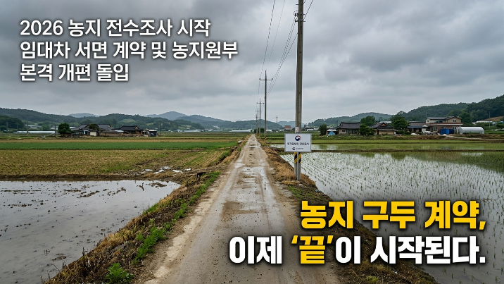 2026 농지 임대차 대변화 시작“구두 계약 끝난다”… 농지법·전수조사 핵심 총정리