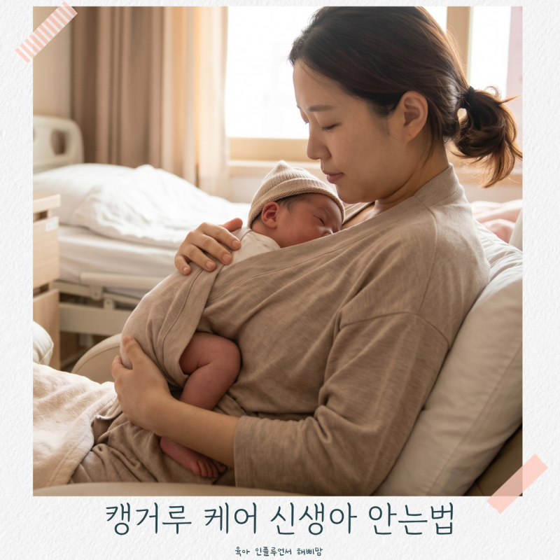 캥거루케어 신생아 아기 안는법 엄마아빠 애착형성에 중요한 이유