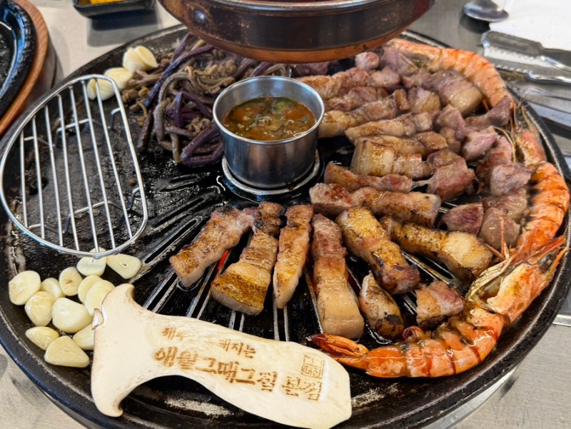 제주 애월 맛집, 흑돼지 세트 '애월 그때 그집'