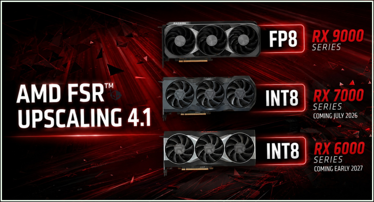  AMD, 구형 라데온 시리즈 그래픽카드에 FSR 4.1 지원 예정