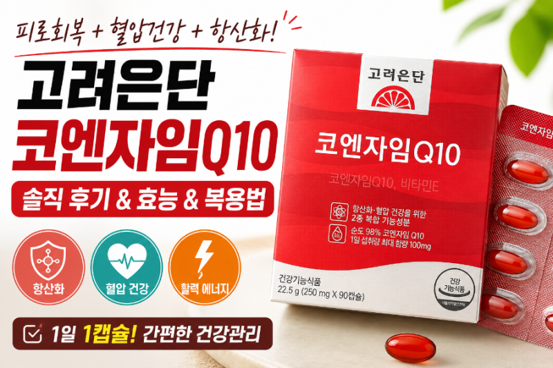고려은단 코엔자임Q10 효능 먹는방법 솔직 후기 :)
