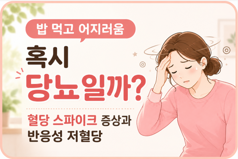 밥 먹고 어지러움 혹시 당뇨일까? 혈당 스파이크 증상과 반응성 저혈당