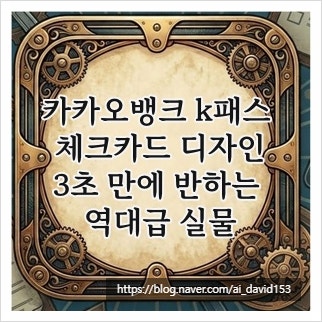 카카오뱅크 k패스 체크카드 디자인, 3초 만에 반하는 역대급 실물