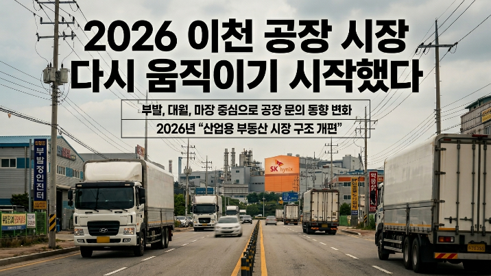  [2026 이천 공장 시장 분석]SK하이닉스·물류축·산업단지 흐름으로 보는 공장 투자 핵심 정리