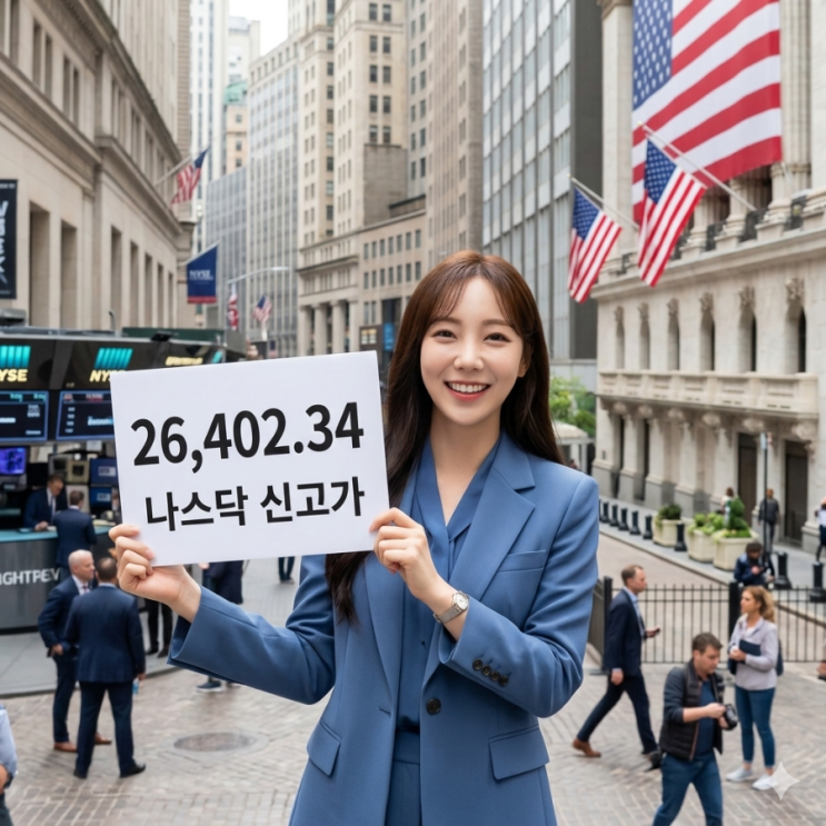  미국 뉴욕증시 S&P500 지수 7444.25 나스닥 지수 2만6402.34 신고가 돌파 (5/13)