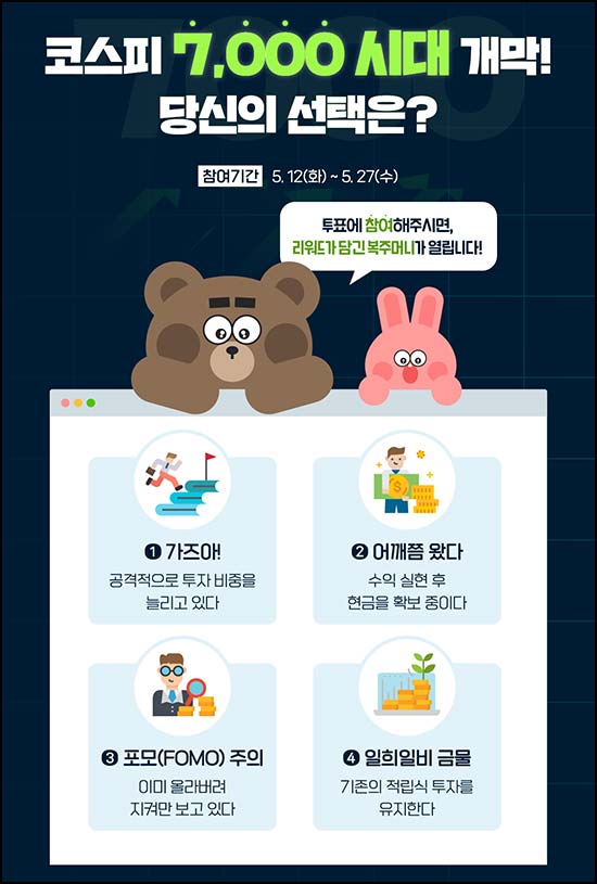  소플 코스피 7,000시대 투표 이벤트(랜덤 네페)즉당~05.27