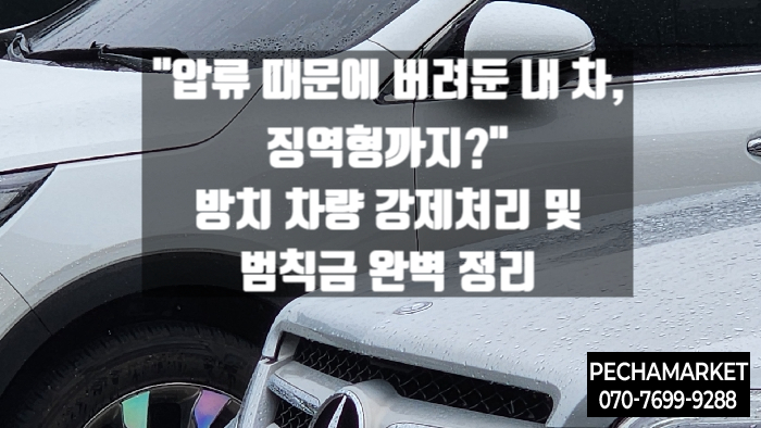  "압류 때문에 버려둔 내 차, 징역형까지?" 방치 차량 강제처리 및 범칙금 완벽 정리