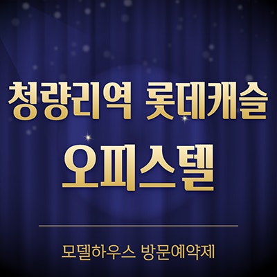  청량리역 롯데캐슬 오피스텔 미분양 즉시입주 원룸 분양가 잔여세대