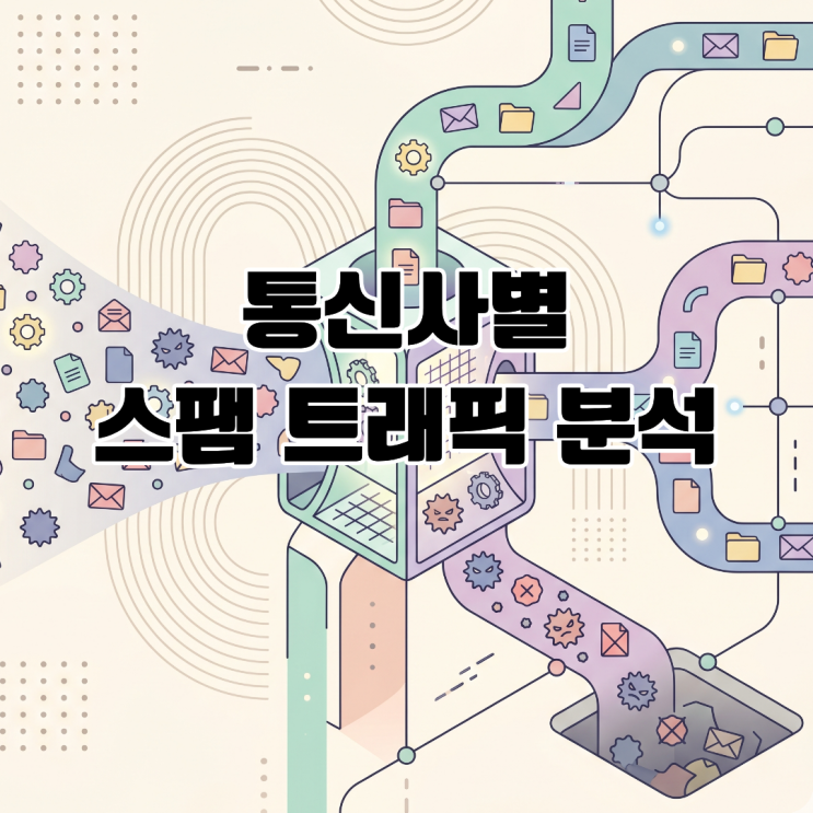  통신사별 스팸 트래픽 분석 하반기 스팸 수신량 추이