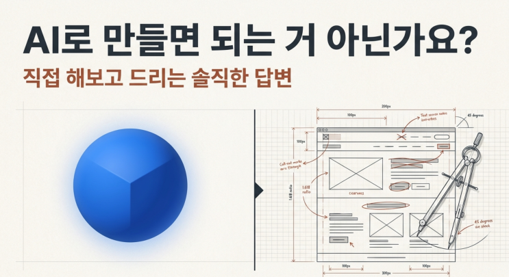  AI로 만들면 되는 거 아닌가요? 직접 해보고 드리는 솔직한 답변