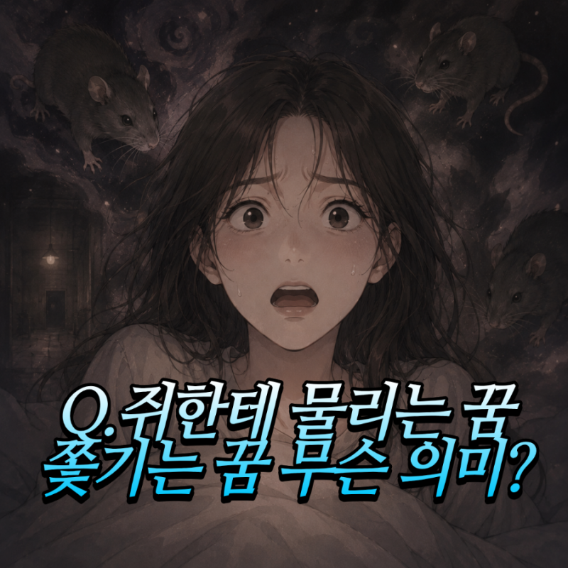 쥐한테 물리는 꿈·쫓기는 꿈 무서운 꿈인데 의미가 달라요