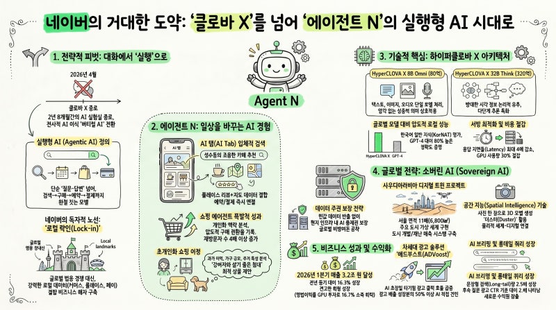 네이버의 전략적 변곡점: 클로바 X의 종료와 에이전트 N이 견인하는 실행형 AI 생태계의 도래....