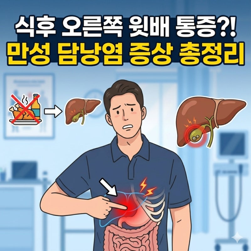 오른쪽 윗배 통증 있을 때 그냥 넘기면 안 되는 이유 | 만성 담낭염 증상?