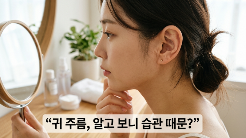 귀주름 원인부터 없애는 방법까지 완벽 정리!