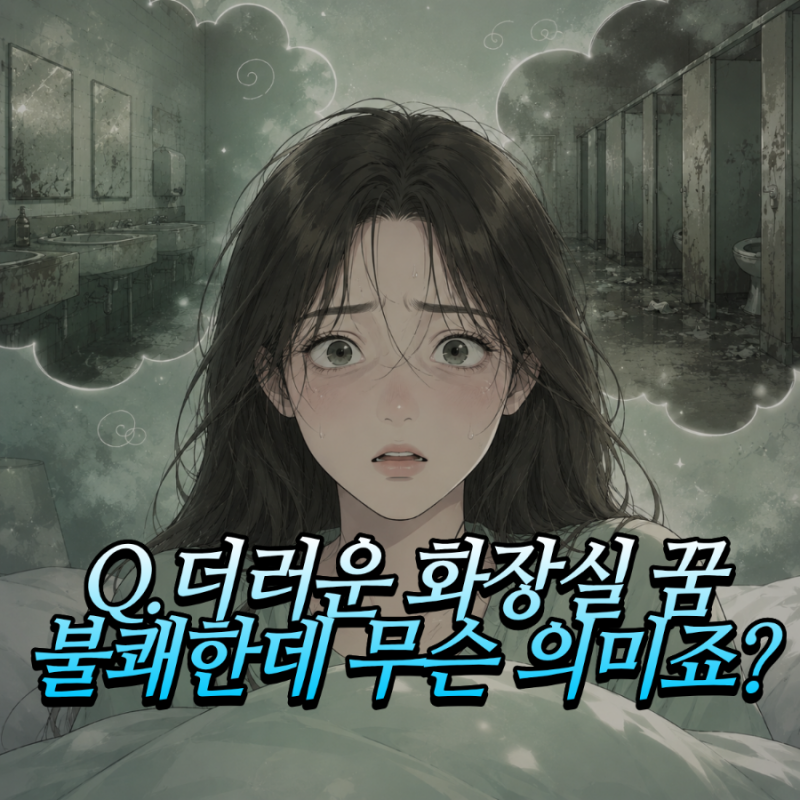 더러운 화장실 꿈 불쾌한 꿈인데 의미가 뭘까요? (상황별 해몽 총정리)